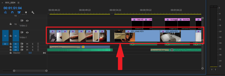 Editing timeline